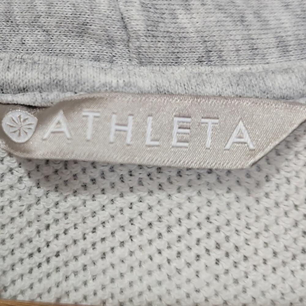 Athleta French Terry Pique Wrap Cardigan Gray Size S - Picture 4 of 8